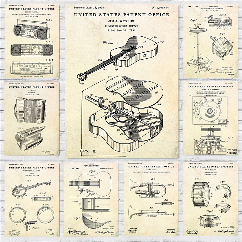 Picture Of Musical Instrument - Stampa su Tela 2D: Poster Musicale