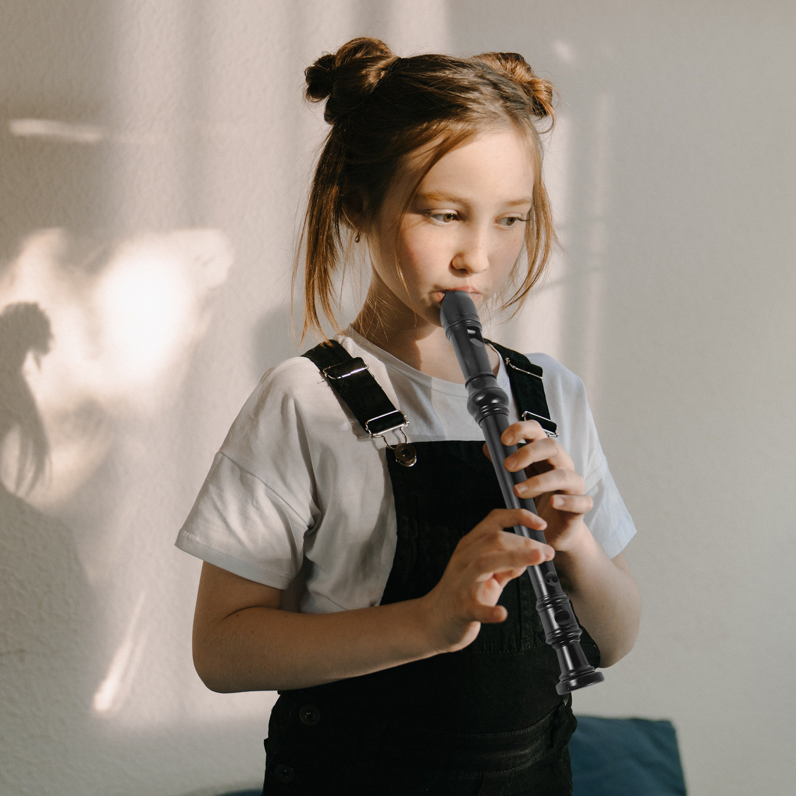 Soprano Recorder Plastic - Flauto dolce soprano nero trasparente a
