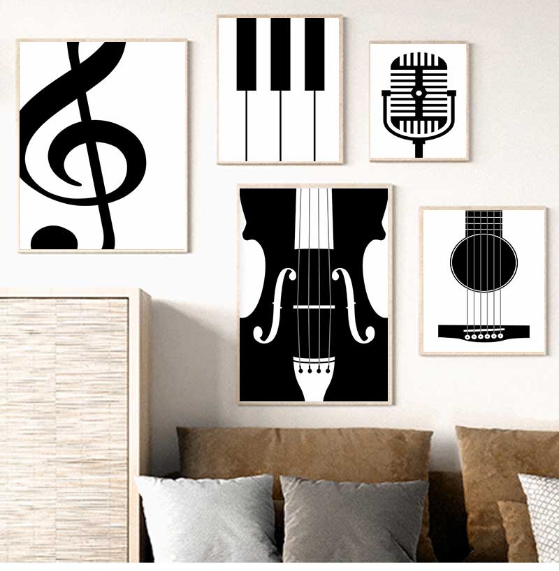 Strumenti minimalisti Poster e - Picture Of Musical Instrument recensione e prezzo