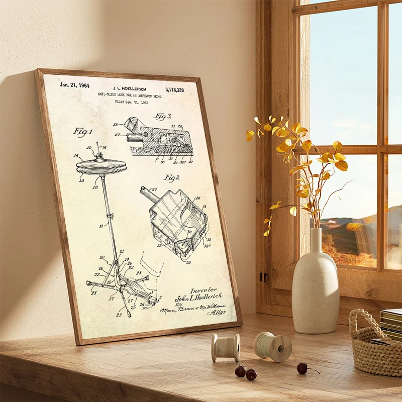 Poster Brevettato Vintage Stru - Picture Of Musical Instrument recensione e prezzo